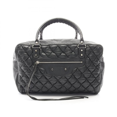 バレンシアガ BALENCIAGA ザ マトラッセ ハンドバッグ バッグ レザー レディース ブラック系 168032 【中古】