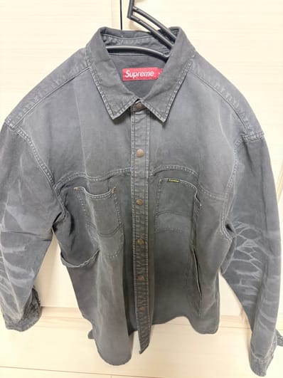 Supreme Worn Snap Painter Shirt "Black"