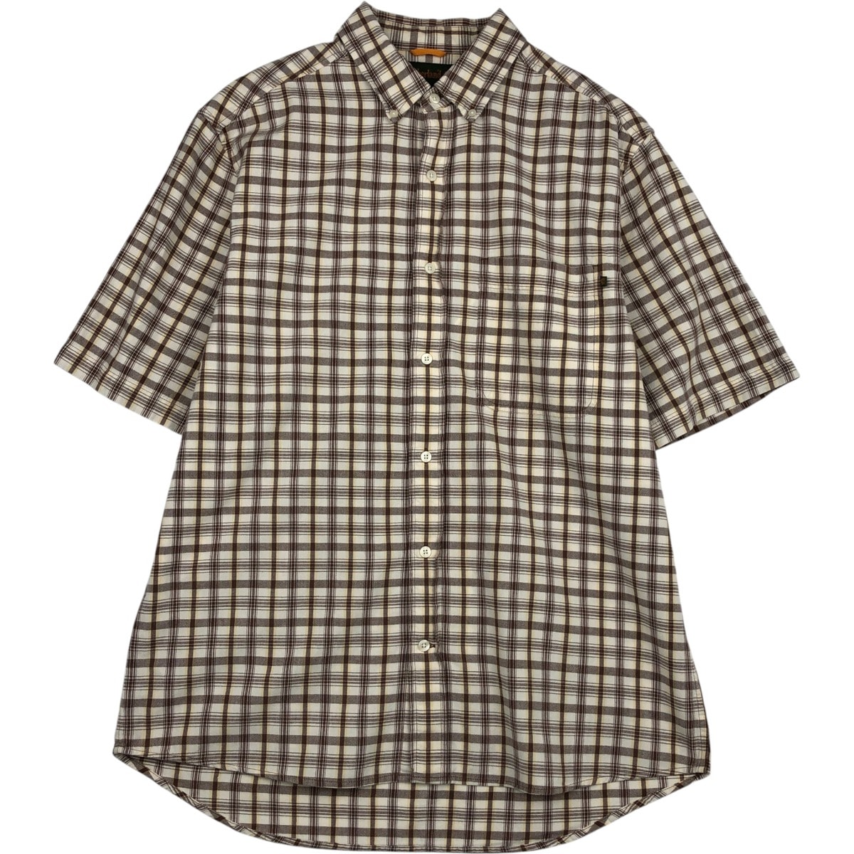 古着 90~00年代 ティンバーランド Timberland 半袖 ボタンダウン チェックシャツ メンズL相当 ヴィンテージ/eaa643793