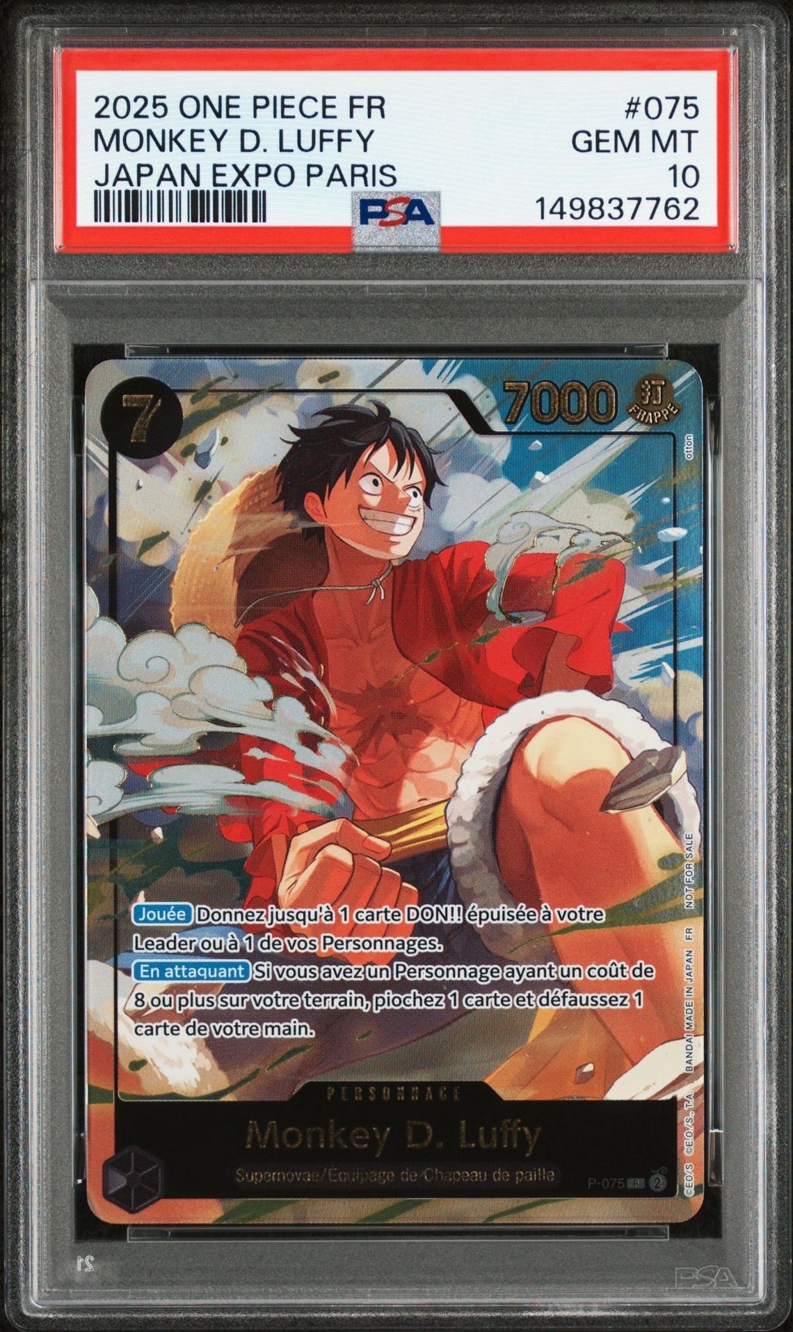 PSA10】モンキー・D・ルフィ P [P-075]【英語版】(プロモーション