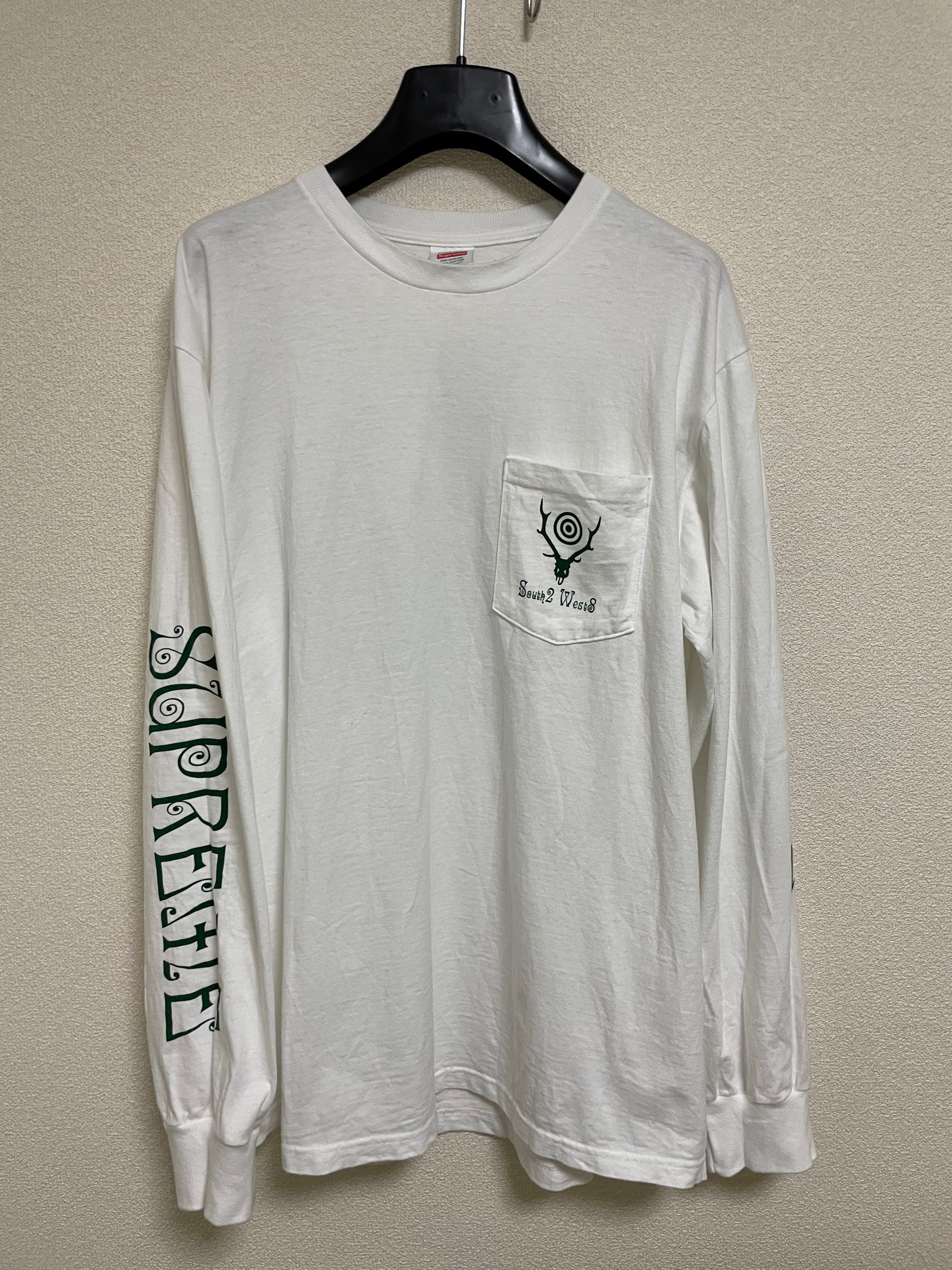 Supreme / SOUTH2 WEST8 L/S Pocket Tee "White"
