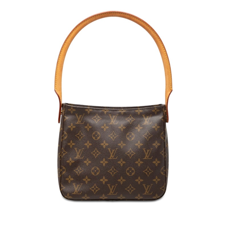ルイ ヴィトン モノグラム ルーピングMM ワンショルダーバッグ M51146 ブラウン PVC レザー レディース LOUIS VUITTON 【中古】