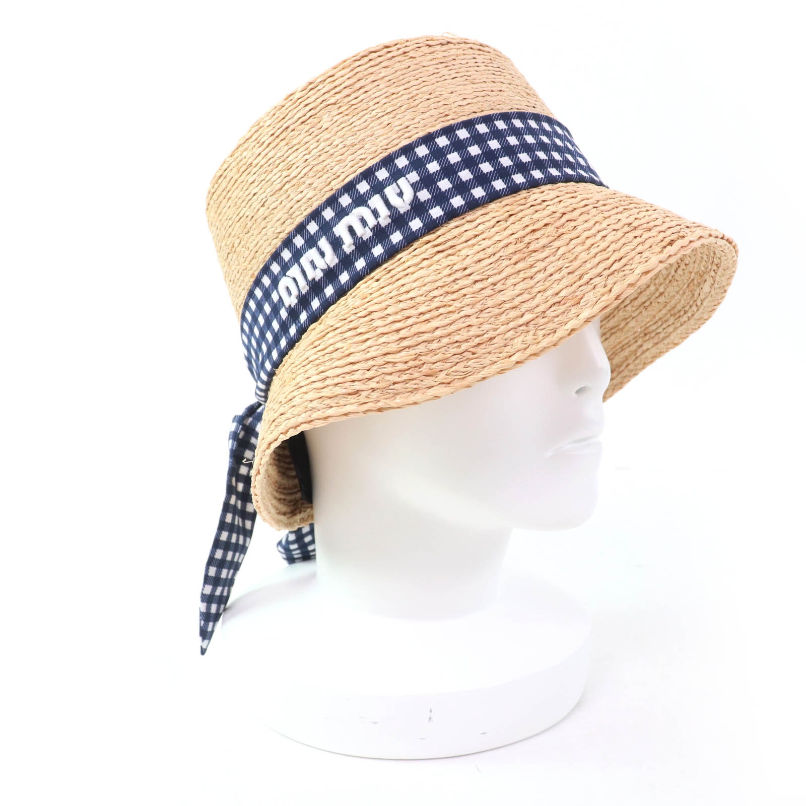 美品 ミュウミュウ
 ハット ナチュラル レディース M 5HC307