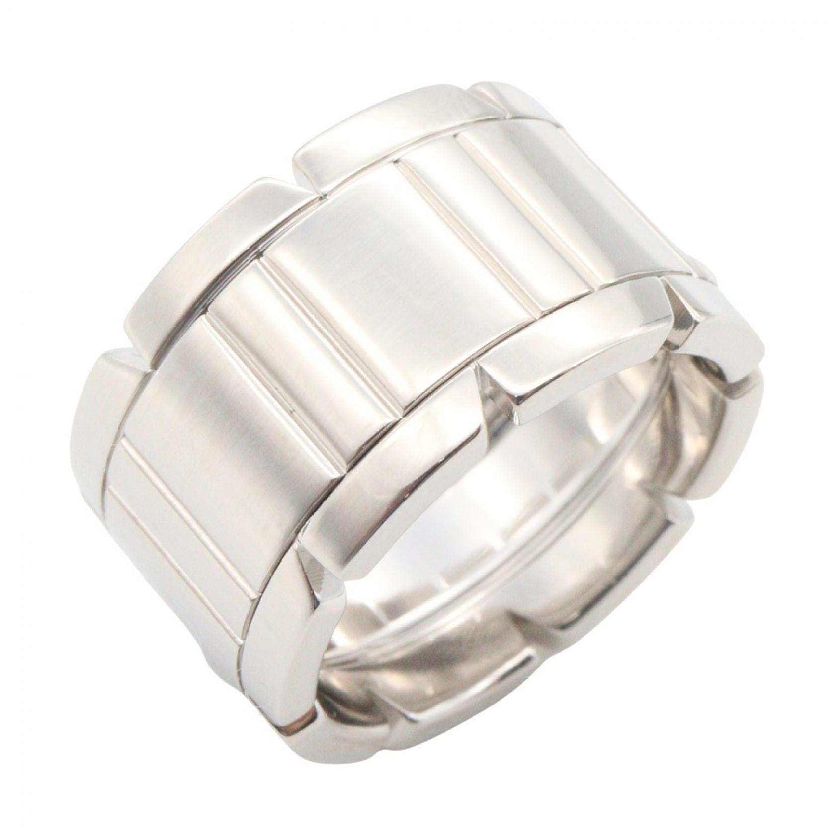 カルティエ CARTIER タンクフランセーズ ラージ リング リング・指輪 ジュエリー K18WG(ホワイトゴールド) レディース シルバー系 【中古】