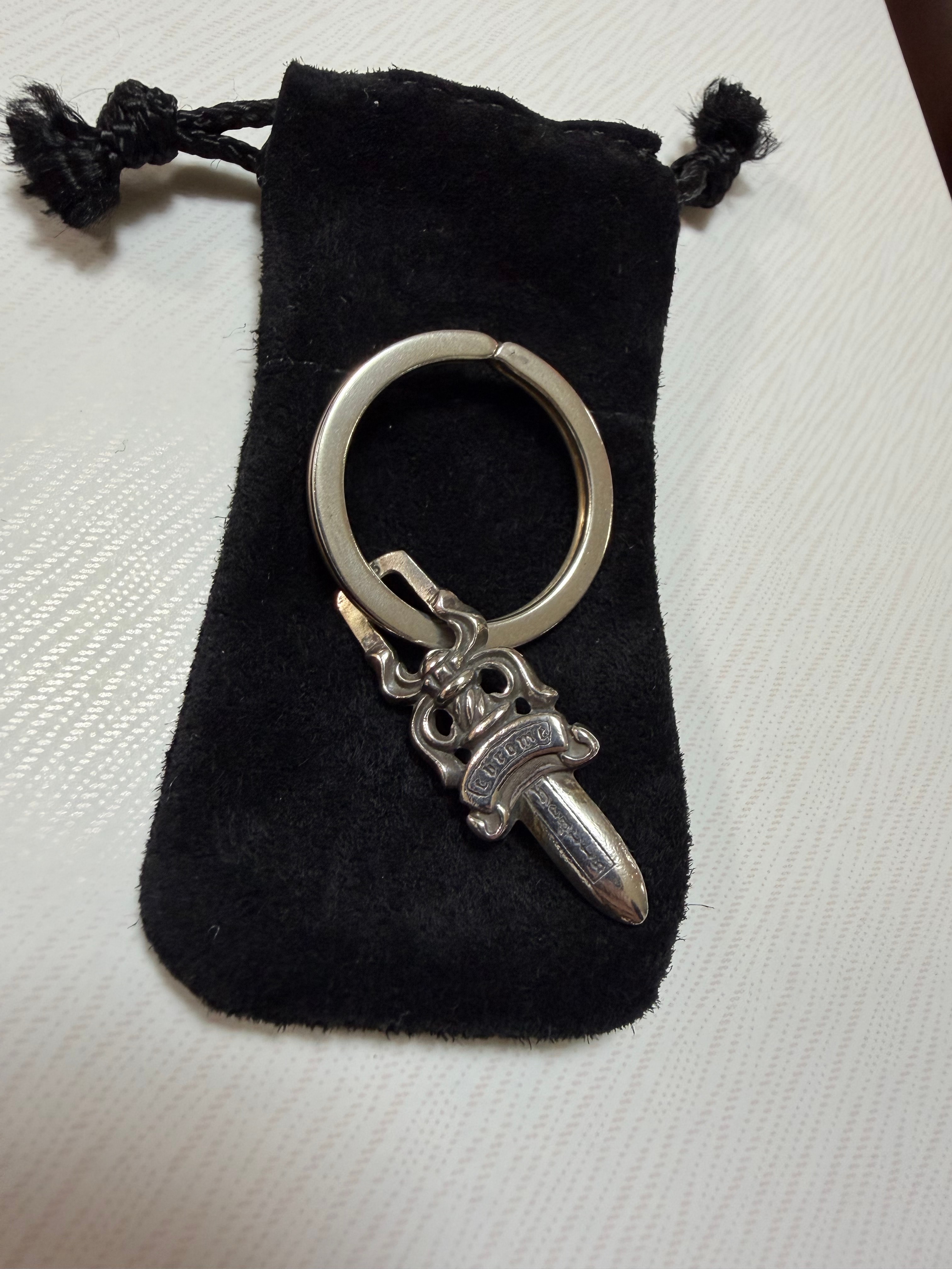 Chrome Hearts # 5 Dagger Key Ring "Silver"