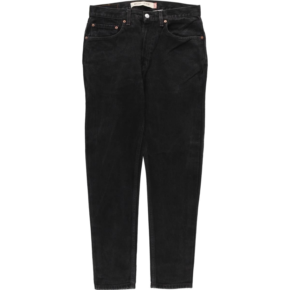 古着 リーバイス Levi's 505 REGULAR FIT ブラックデニム テーパードデニムパンツ メンズw32相当/eaa419408