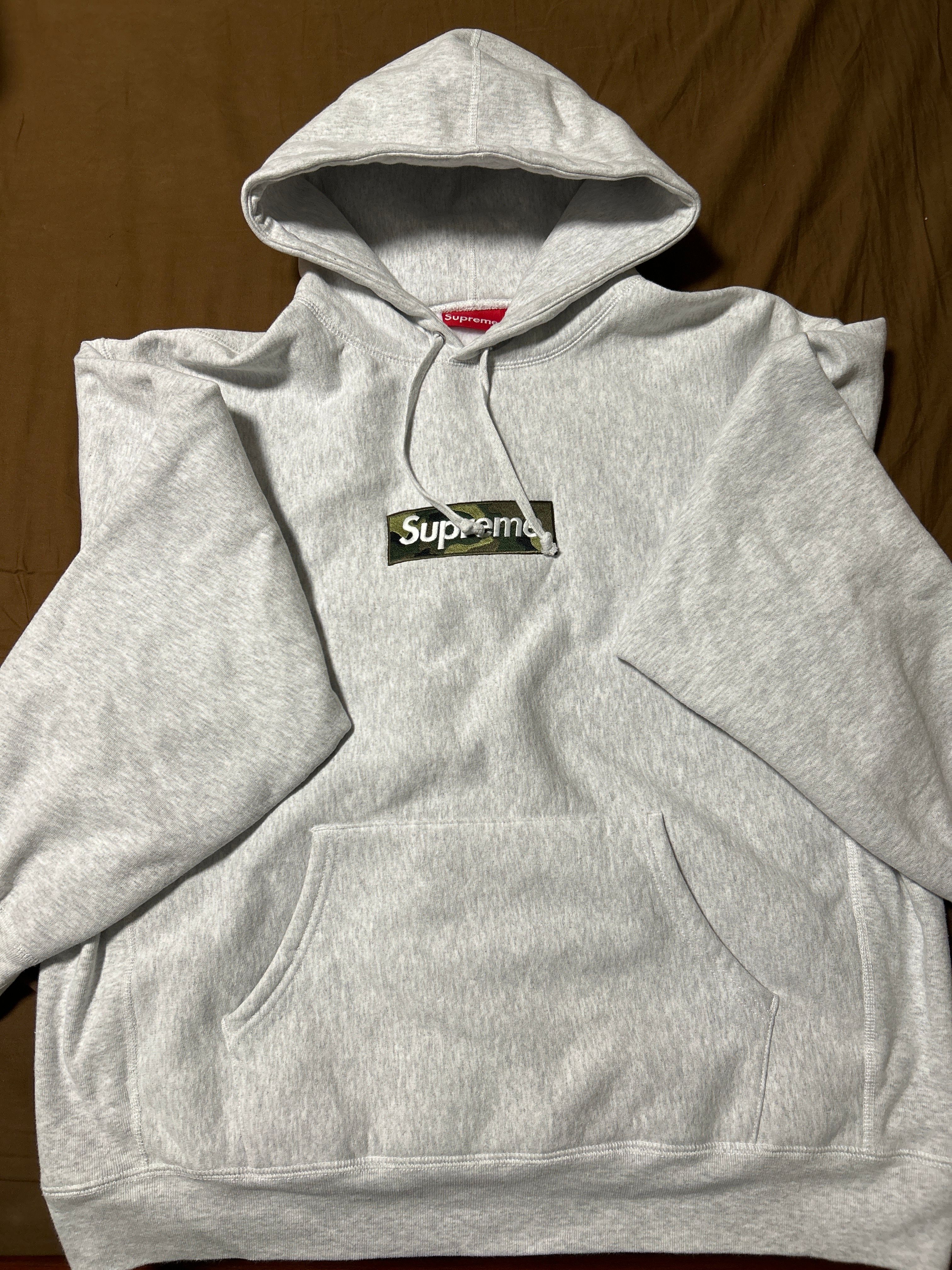 Supreme Box Logo Hooded Sweatshirt "Ash Grey" (23FW)