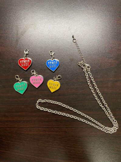 HUMAN MADE FIVE HEART NECKLACE "Silver"