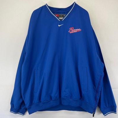 古着 00’s/00年代 ナイキ NIKE ジャケット ナイロン プルオーバー センタースウッシュロゴ 大きいサイズ 2XL ブルー系 メンズ