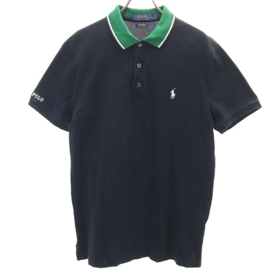 POLO RALPH LAUREN ポロラルフローレン 半袖 ポロシャツ M ブラック CUSTOM SLIM FIT