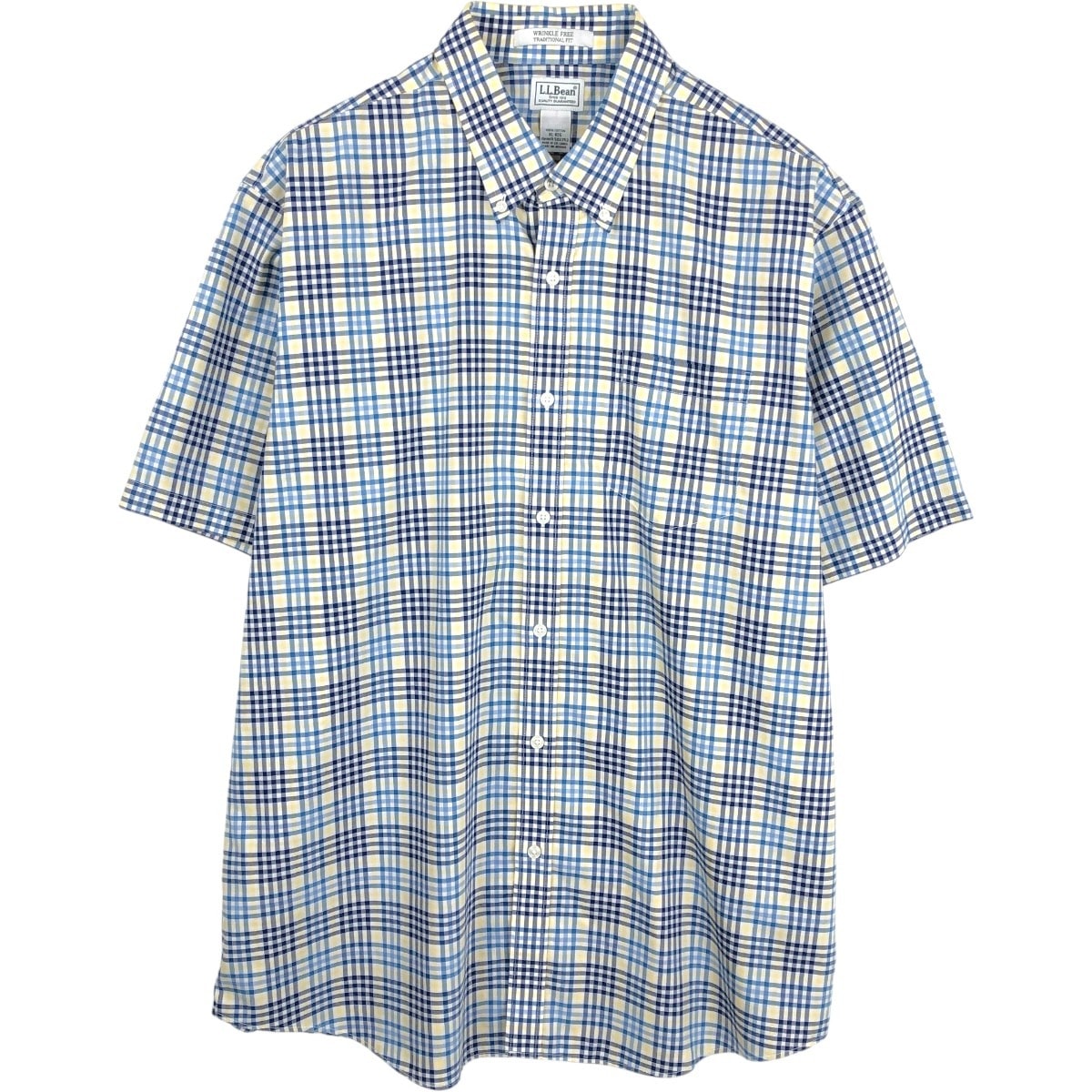 古着 90~00年代 エルエルビーン L.L.Bean TRADITIONAL FIT 半袖 ボタンダウン チェックシャツ メンズXL相当 ヴィンテージ/eaa668792