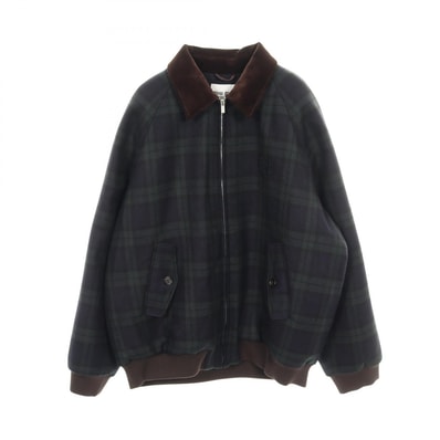 ミュウ ミュウ Miu Miu チェックツイル ブルゾン 衣料品 アウター ウール レディース グリーン系 / ネイビー系 / ブラウン系 ML1328 17V7 【中古】