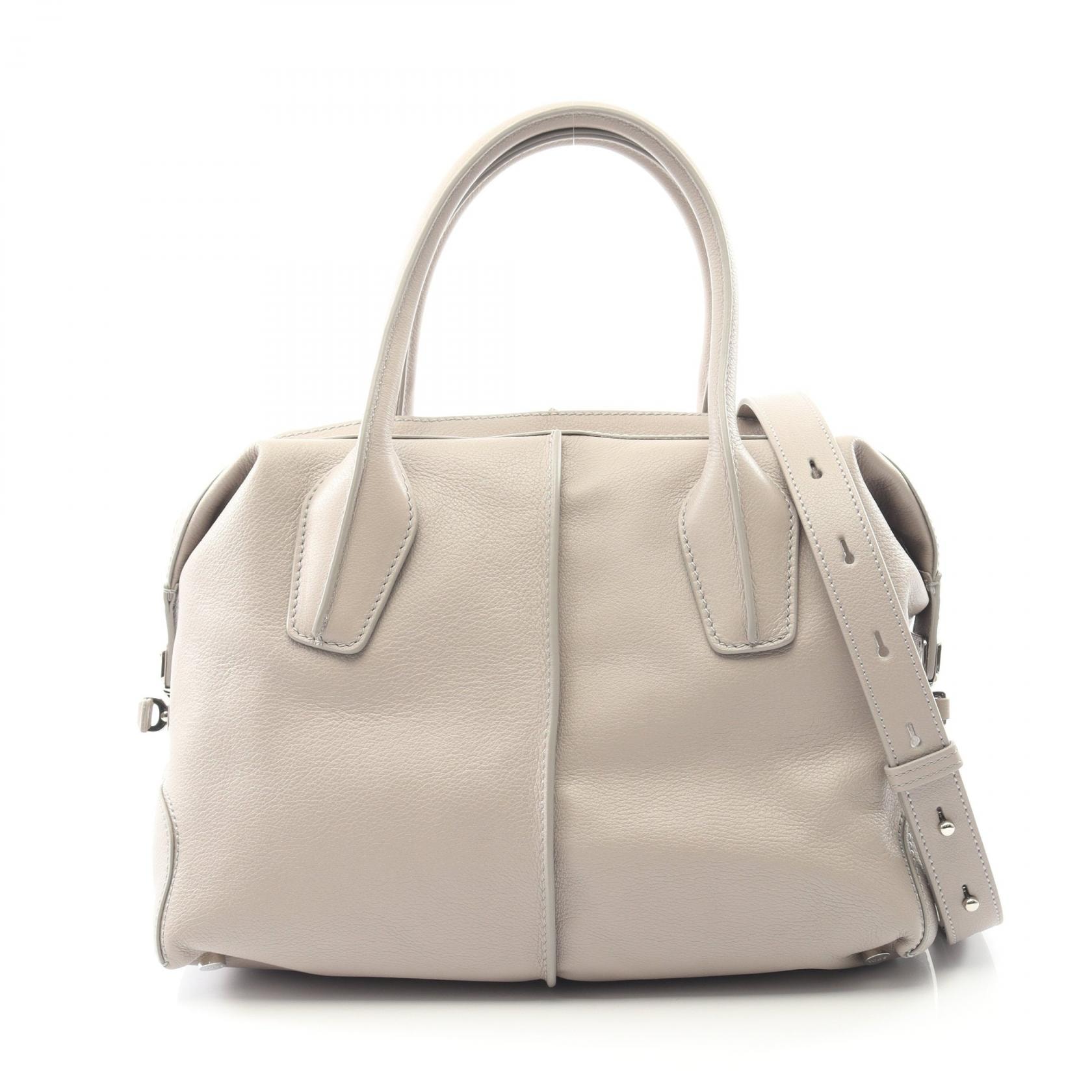 トッズ TOD'S D-STYLING BAULETTO ハンドバッグ バッグ レザー レディース ベージュ系 【中古】