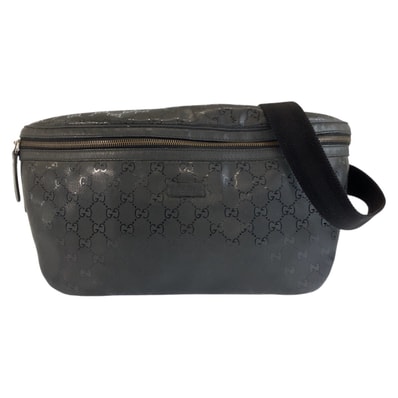 GUCCI グッチ GGインプリメ ブラック 黒 PVC ボディバッグ ウエストバッグ 603271 【中古】