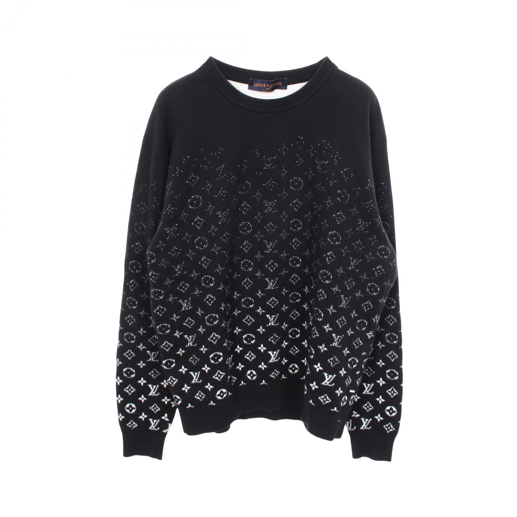 ルイ・ヴィトン LOUIS VUITTON モノグラムグラディエント ニット 衣料品 トップス コットン メンズ ブラック系 RM211Q USO HKN44W 【中古】