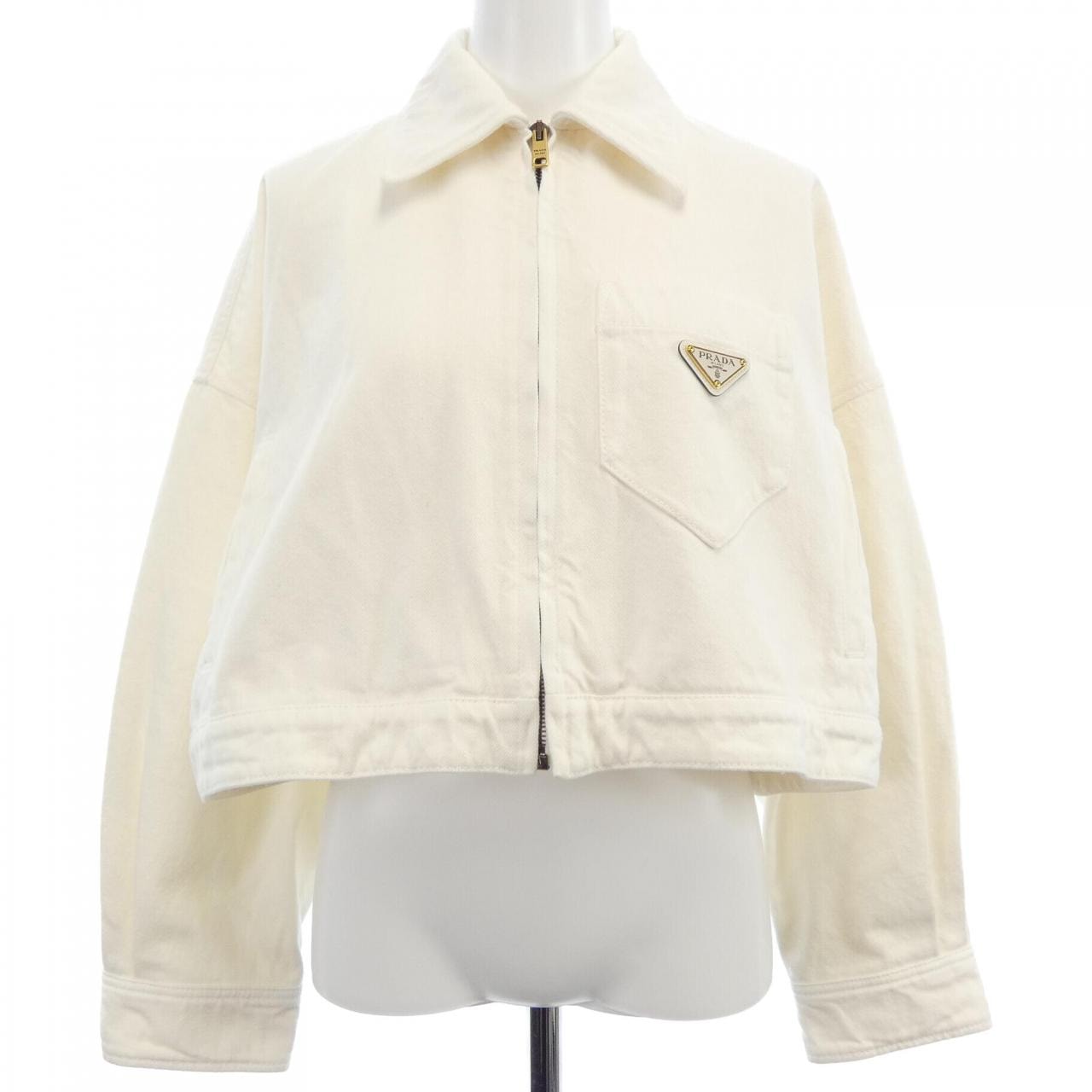 プラダ PRADA トライアングルロゴ ブルゾンジャケット GFB279 S212 14LW デニムジャケット