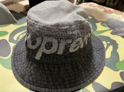 Supreme Fade Jacquard Denim Crusher "Black"