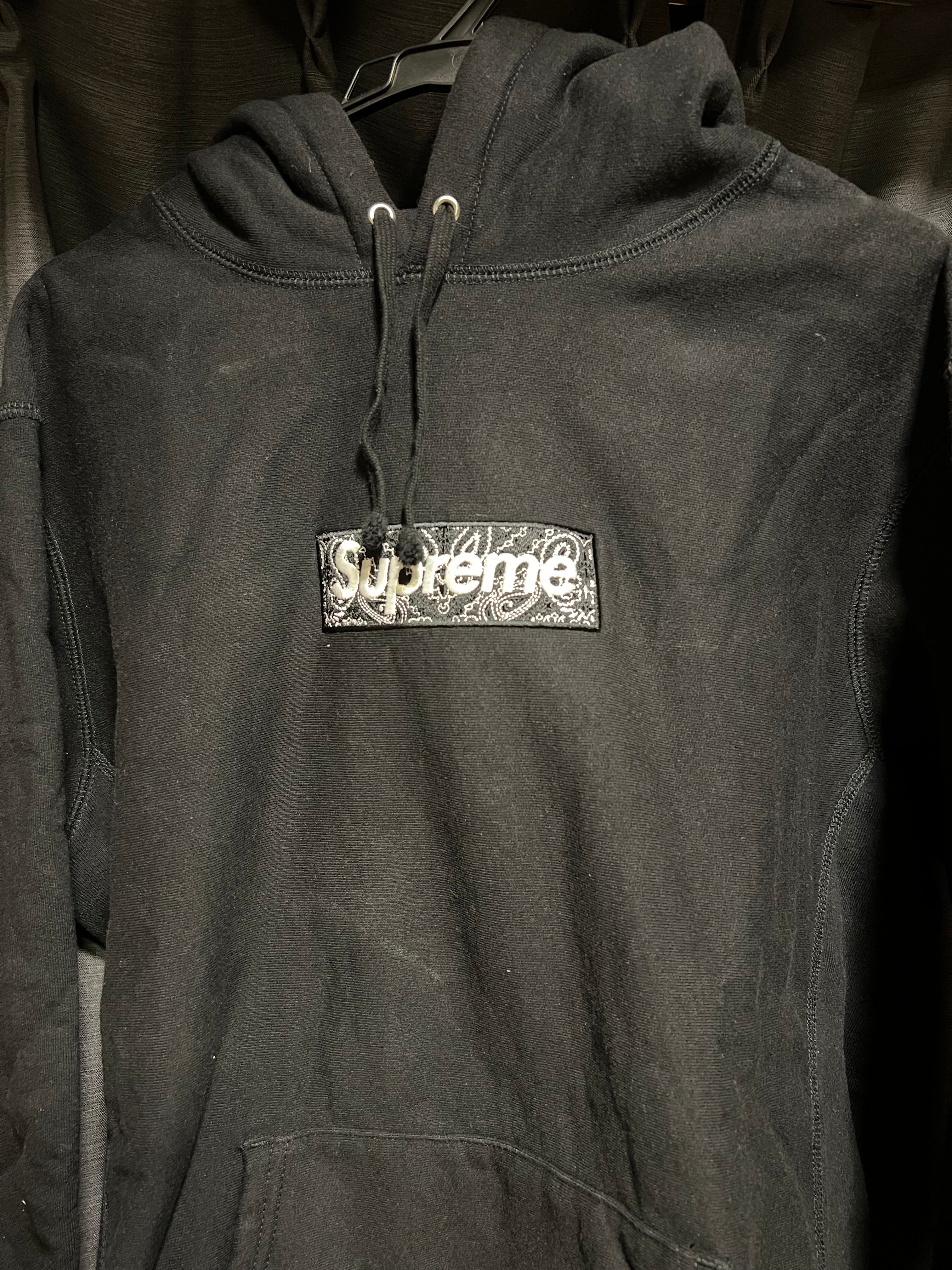 Supreme Bandana Box Logo Hooded Sweatshirt "Black"