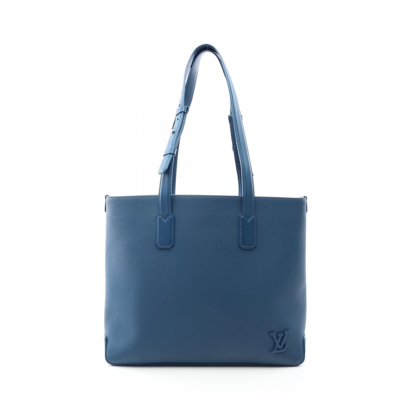 ルイ・ヴィトン LOUIS VUITTON ファストライン LVアエログラム トートバッグ バッグ レザー アエログラム レディース ブルー系 M23707 【中古】