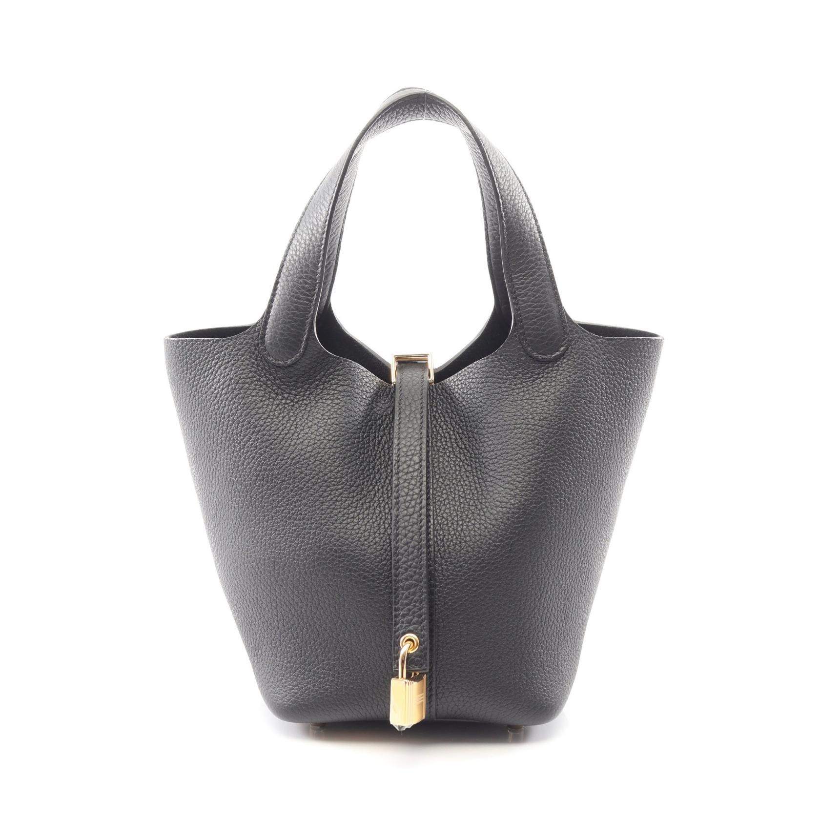 エルメス HERMES ピコタンロックPM ハンドバッグ バッグ レザー トリヨンクレマンス トリヨンクレマンス レディース ブラック系 056289CC 【中古】