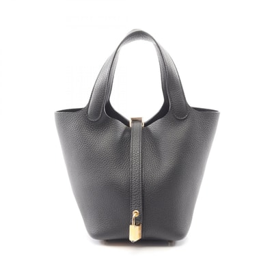 エルメス HERMES ピコタンロックPM ハンドバッグ バッグ レザー トリヨンクレマンス トリヨンクレマンス レディース ブラック系 056289CC 【中古】