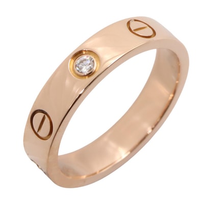 カルティエ CARTIER ミニラブリング 1PD リング・指輪 ジュエリー K18PG(ピンクゴールド) ダイヤモンド レディース ゴールド系 / クリア系 B4050700 【中古】