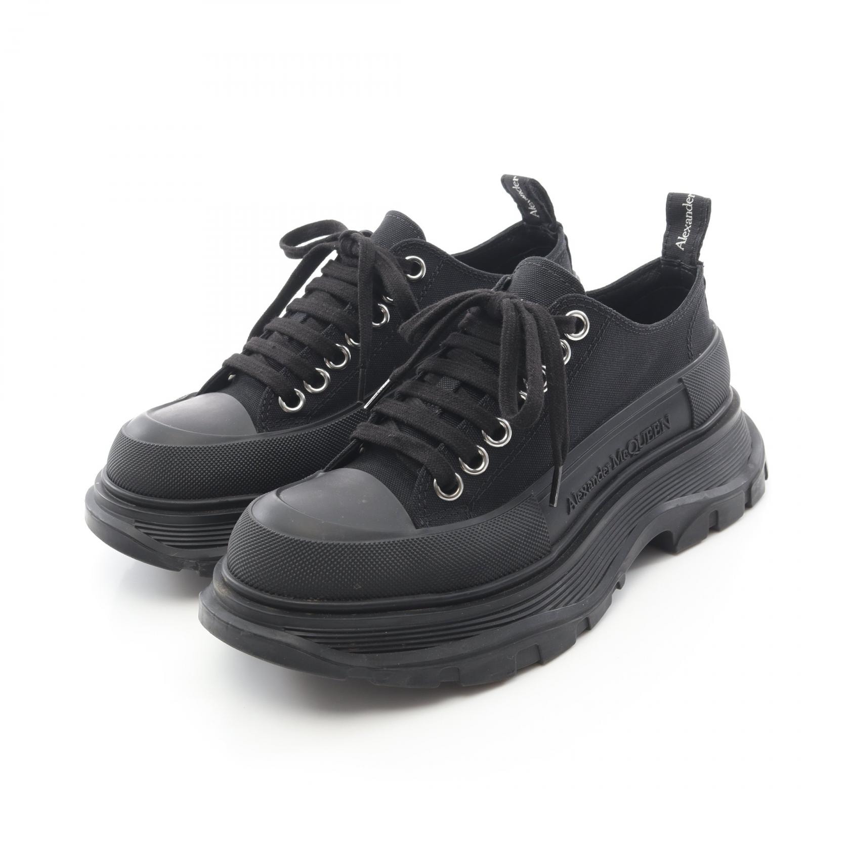 アレキサンダーマックイーン Alexander McQueen TREAD SLICK トレッドスリック スニーカー 靴 キャンバス ラバー レディース ブラック系 【中古】