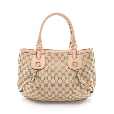 グッチ GUCCI スカーレット トートバッグ バッグ キャンバス レザー レディース ベージュ系 / ピンク系 269953 【中古】