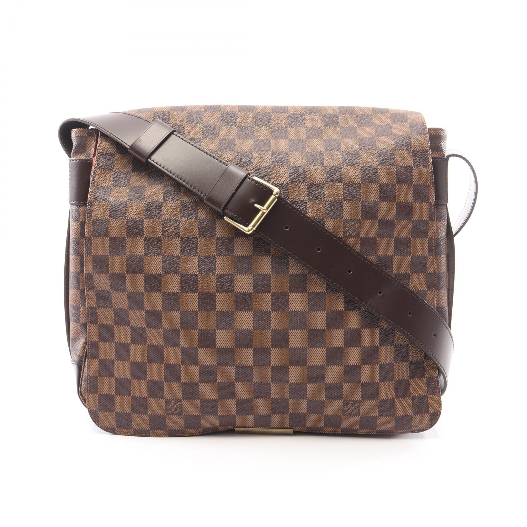 ルイ・ヴィトン LOUIS VUITTON バスティーユ ショルダーバッグ バッグ PVCコーティングキャンバス レザー ダミエ エベヌ メンズ レディース ブラウン系 N45258 【中古】