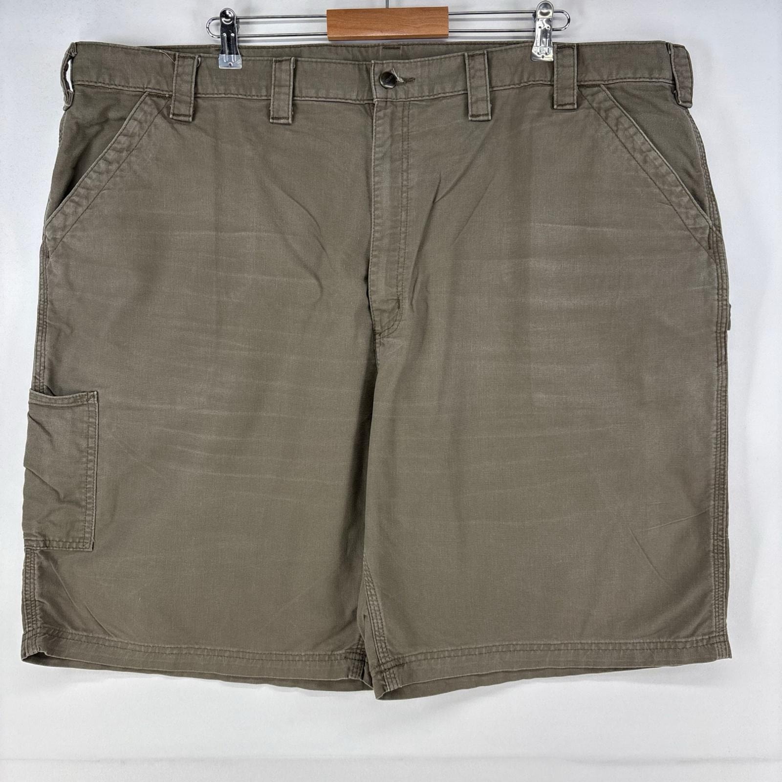 古着 カーハート Carhartt ショートパンツ ワーク ペインター ワンポイントロゴ ジップ 大きいサイズ w48  ブラウン メンズ