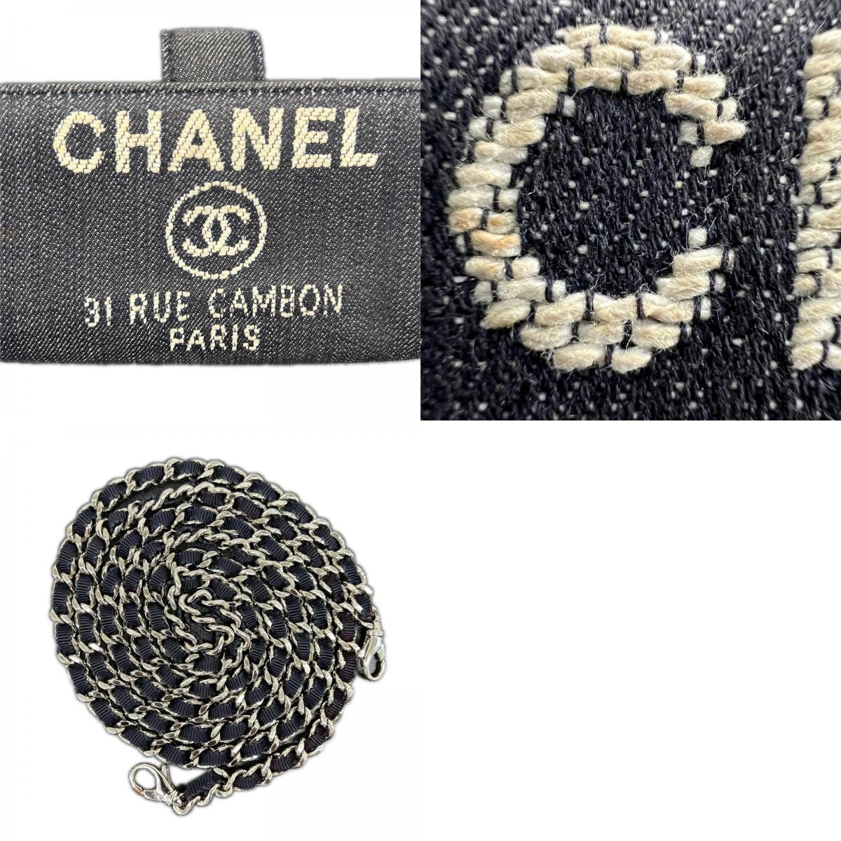 CHANEL♡36♡1回のみレシート付き C (やや傷や汚れあり)】CHANEL 希少 美品 シャネル ドーヴィル デニム