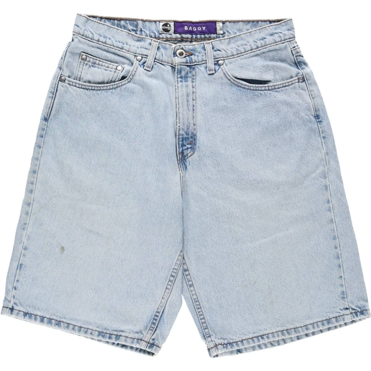 古着 90年代 リーバイス Levi's SILVER TAB シルバータブ BAGGY バギー デニムショーツ ハーフパンツ ジョーツ USA製 メンズw33相当 ヴィンテージ/eaa656898