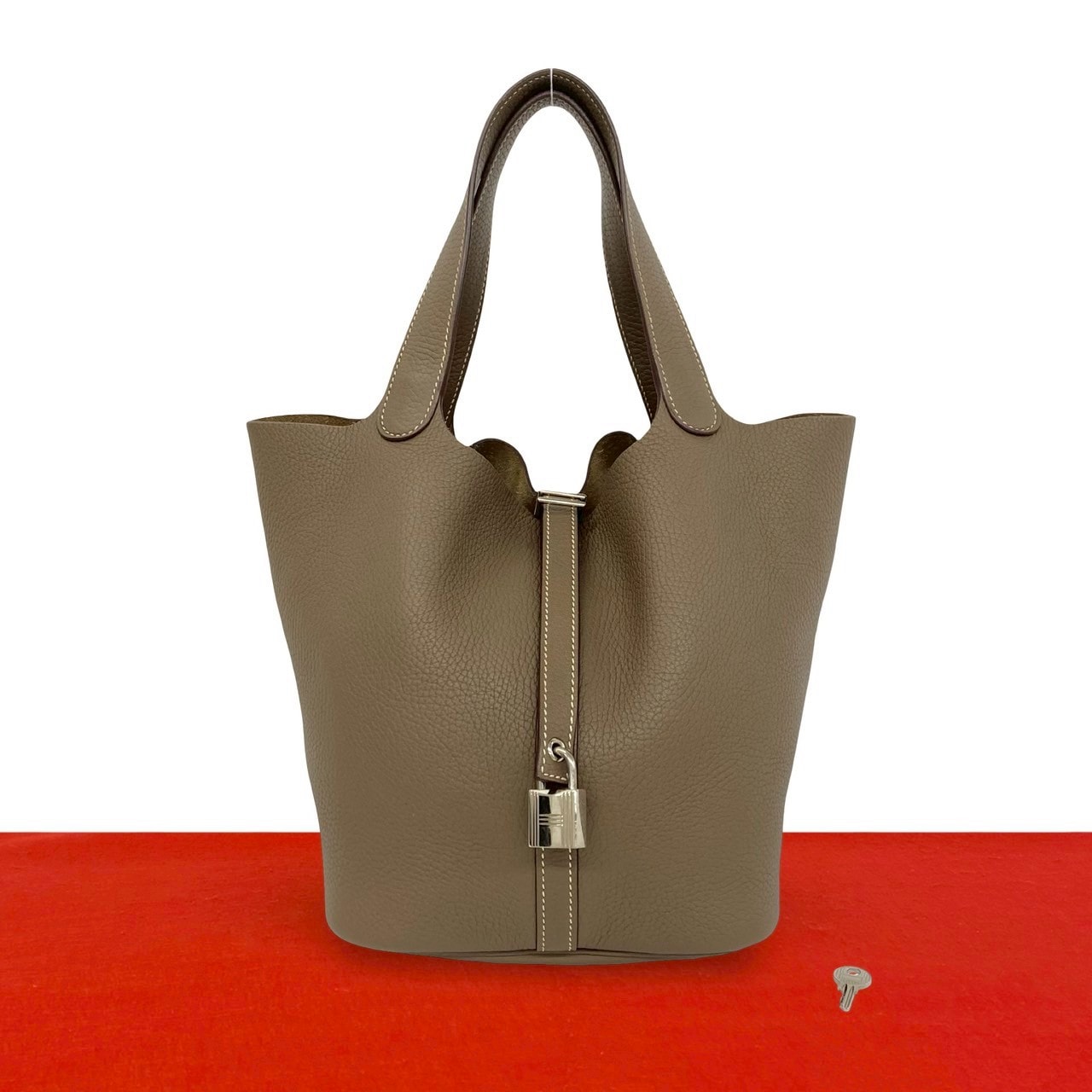 HERMES エルメス ピコタンロック MM トリヨンクレマンス ハンドバッグ ベージュ
 42782