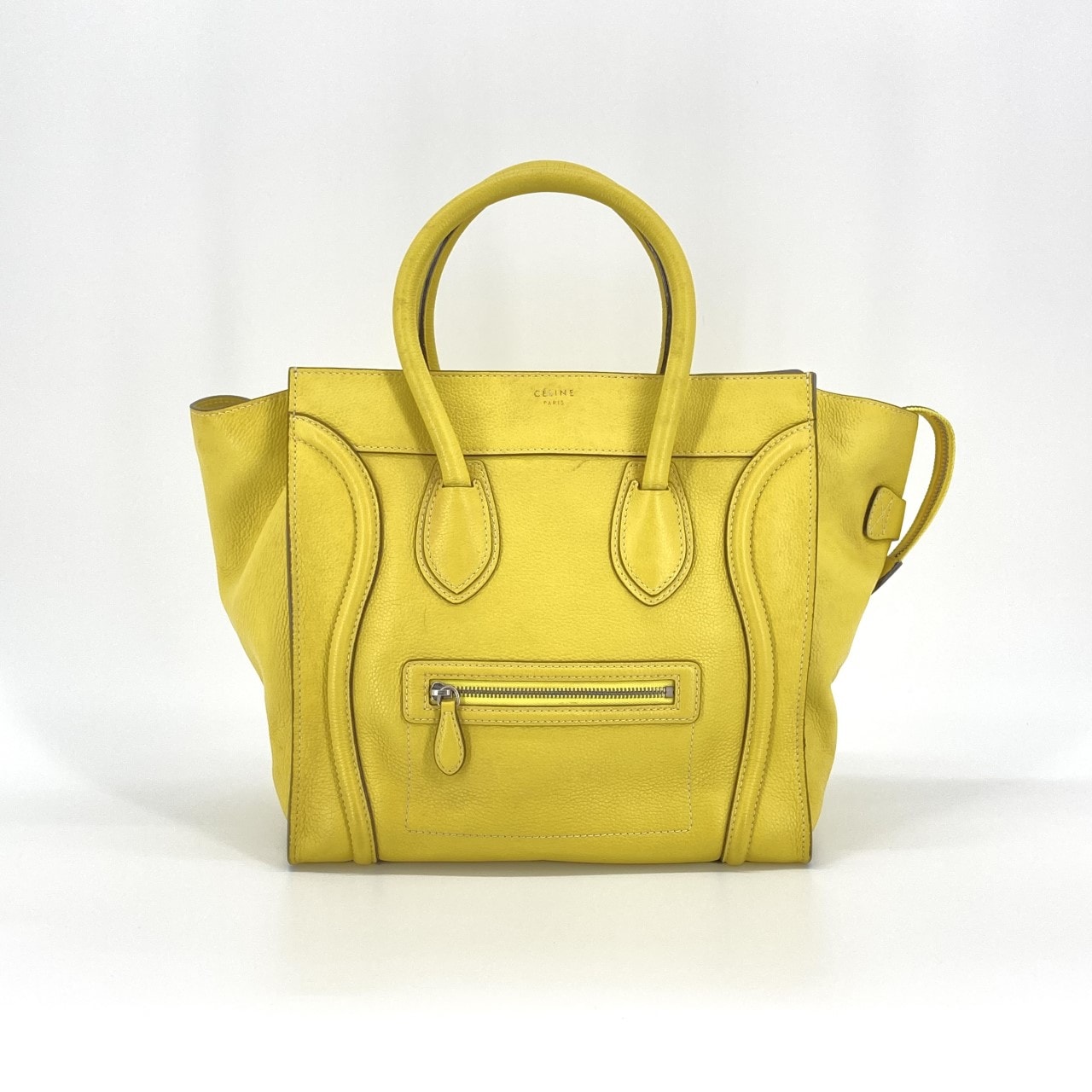 CELINE(セリーヌ) ラゲージ ミニショッパー レザー ハンドバッグ イエロー