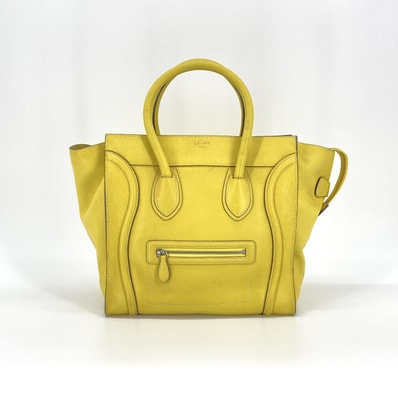 CELINE(セリーヌ) ラゲージ ミニショッパー レザー ハンドバッグ イエロー