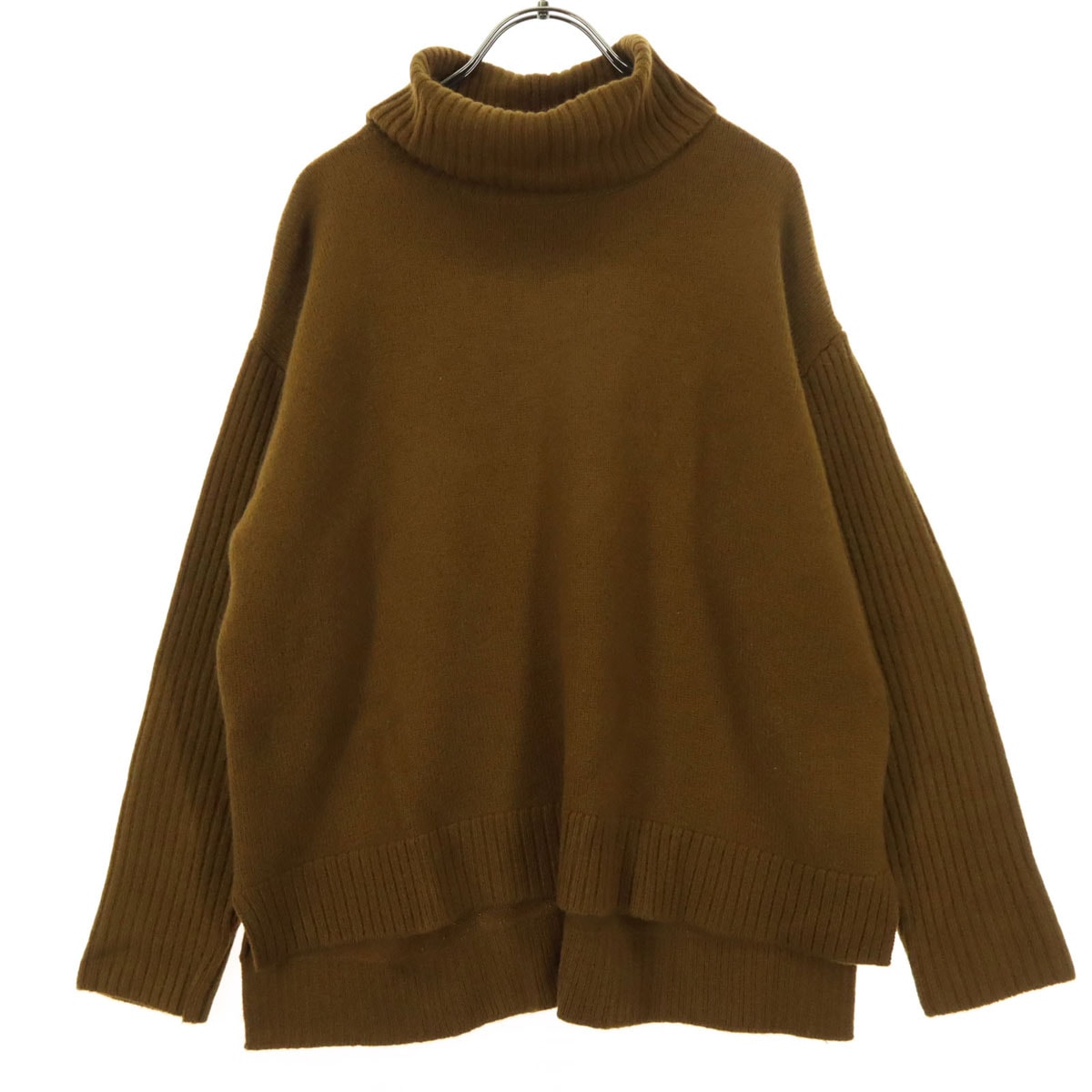 BEAMS LIGHTS ビームスライツ ウール混 長袖 タートルネック ニット ブラウン系