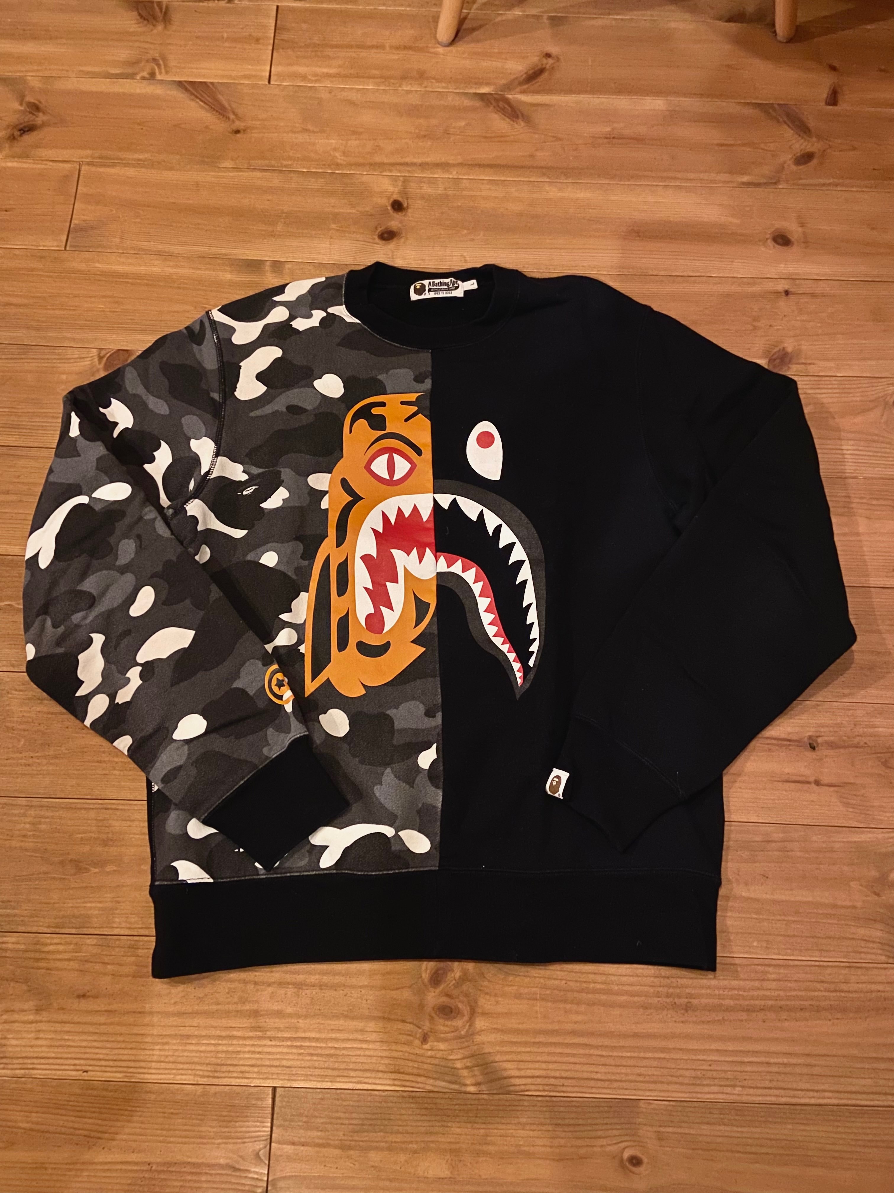 タイガーシャーク カモ柄グローインザダーク スエット