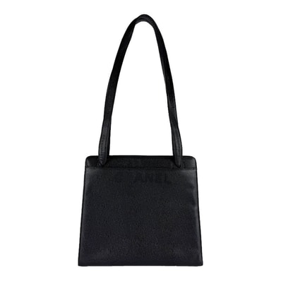 シャネル CHANEL ショルダーバッグ キャビアスキンレザー ブラック レディース【中古】 z9706