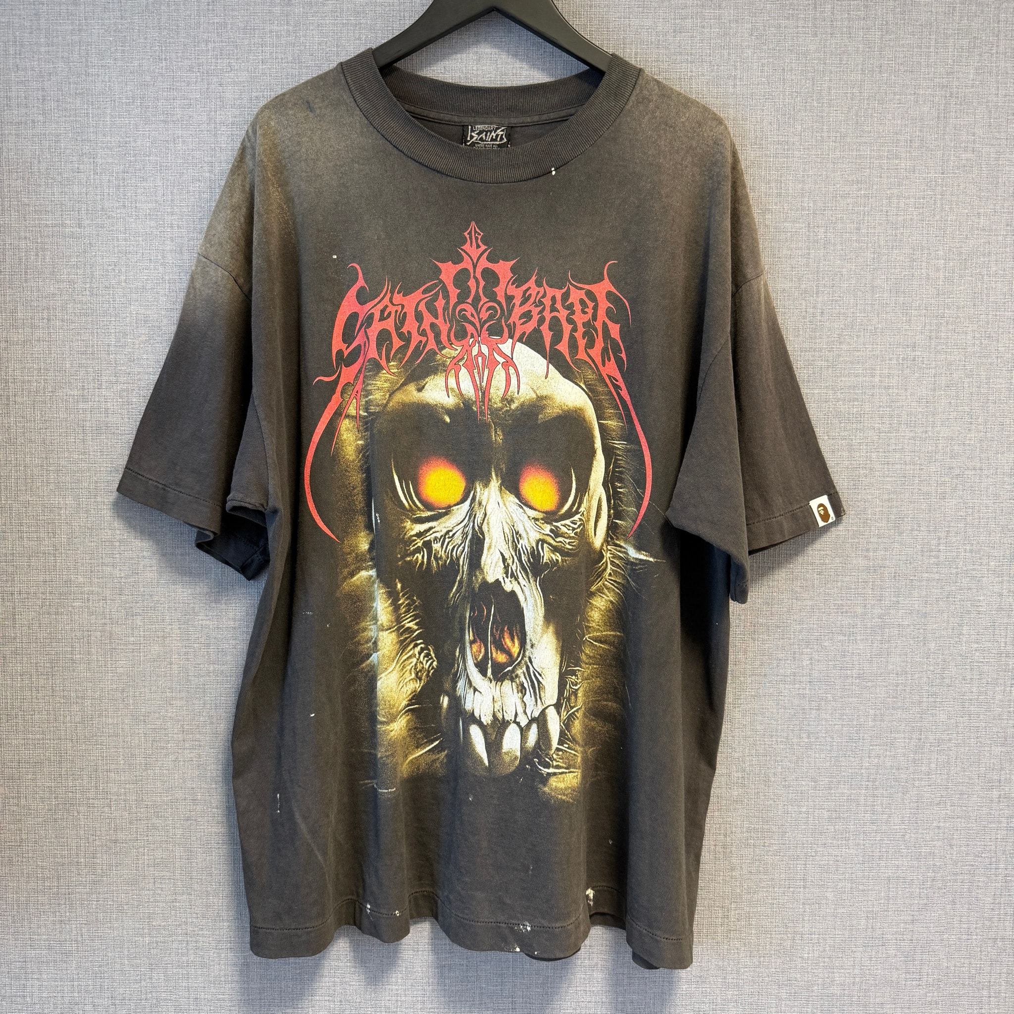 SAINT Mxxxxxx x A BATHING APE BAPE SS Tee Saint Bape "Black"