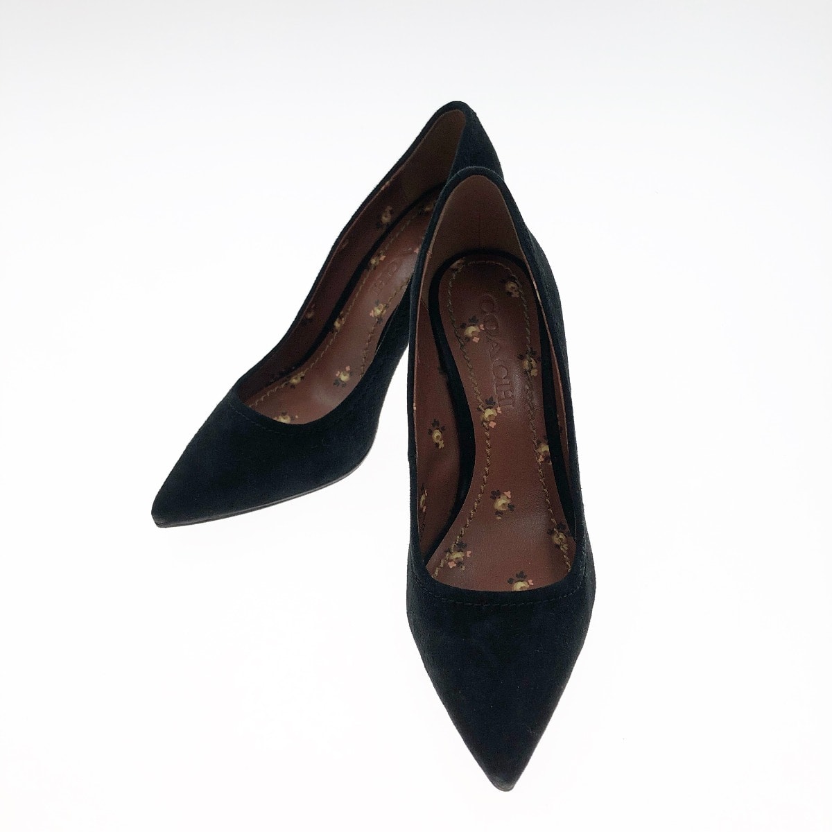 〇〇COACH コーチ レディース パンプス US5.5C G1808 ブラック