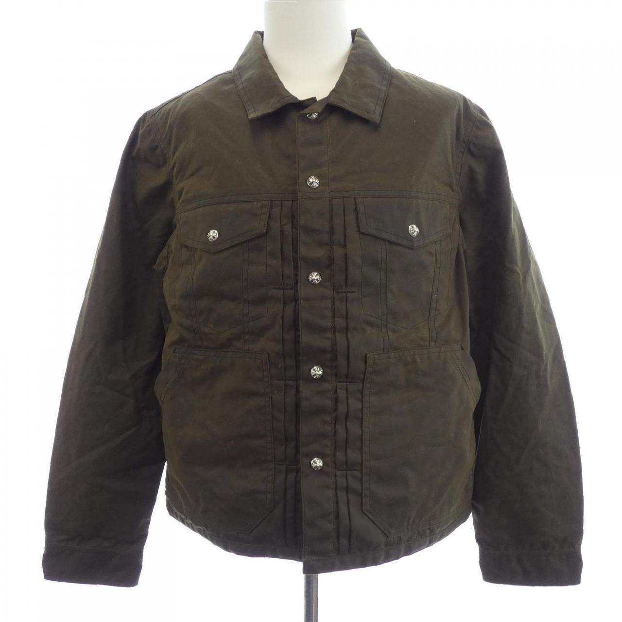 Chrome Hearts Whiplash Cross Ball Oiled Jacket "Khaki"