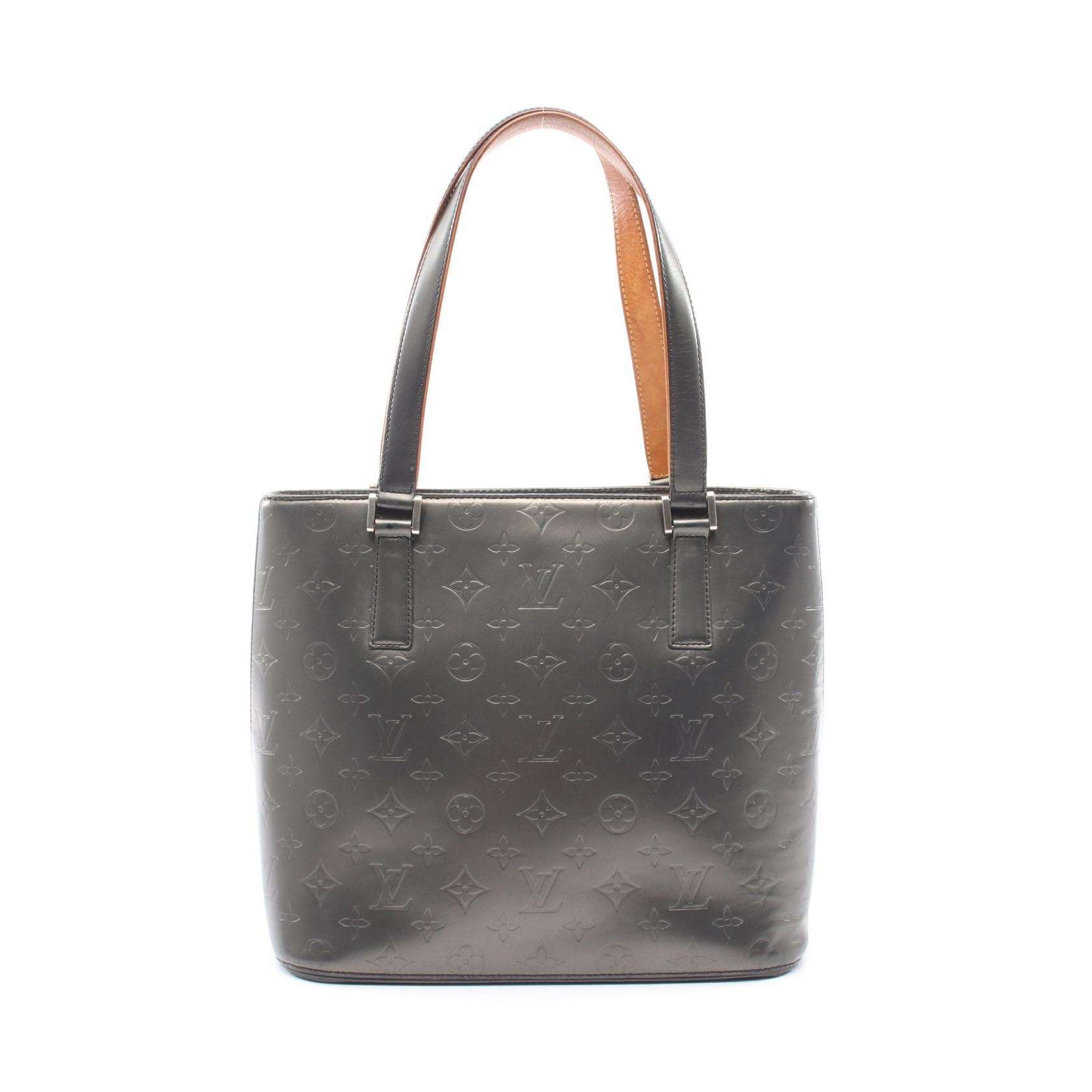 ルイ・ヴィトン LOUIS VUITTON ストックトン モノグラムマット ノワール ハンドバッグ バッグ レザー モノグラム・マット ノワール レディース ブラック系 M55112 【中古】