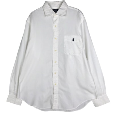 古着 ラルフローレン Ralph Lauren POLO by Ralph Lauren PHILIP ワイドカラー 長袖 コットンシャツ メンズL相当/eaa677208