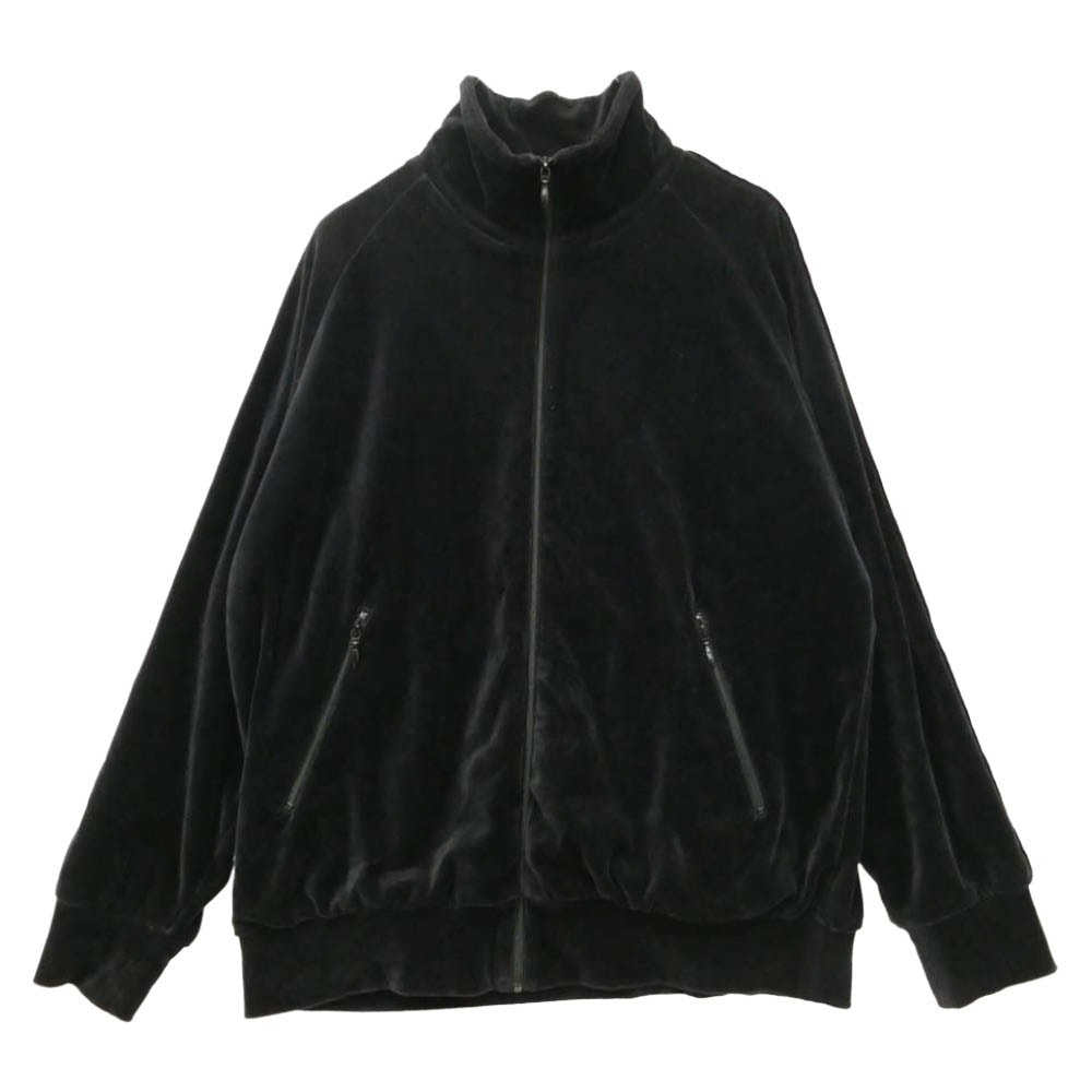 COMOLI コモリ 22AW W03-05009 ベロアジャージ ジップアップ トラックジャケット ブラック系 1【中古】