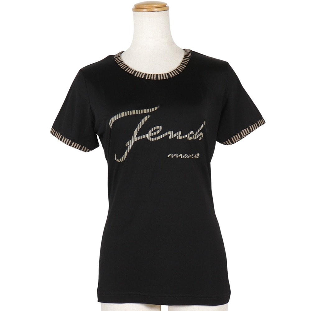 フェンディ ロゴ パイピンク レディース半袖Tシャツ