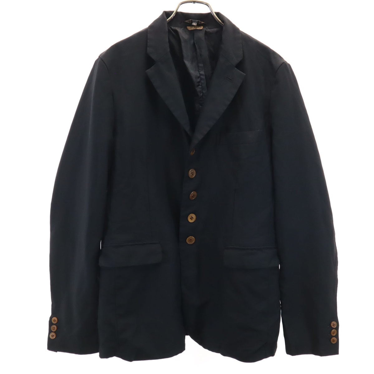 BLACK COMME des GARCONS ブラックコムデギャルソン 2016年 日本製 テーラードジャケット L ブラック