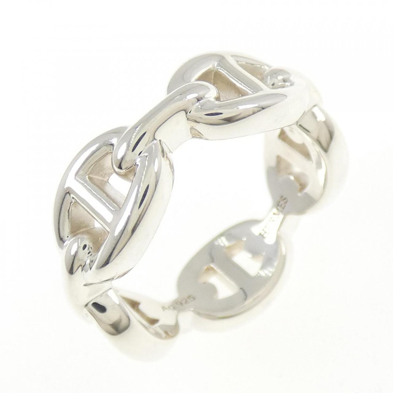 Hermes Chaine D'ancre Enchainee Ring PM "Silver"
