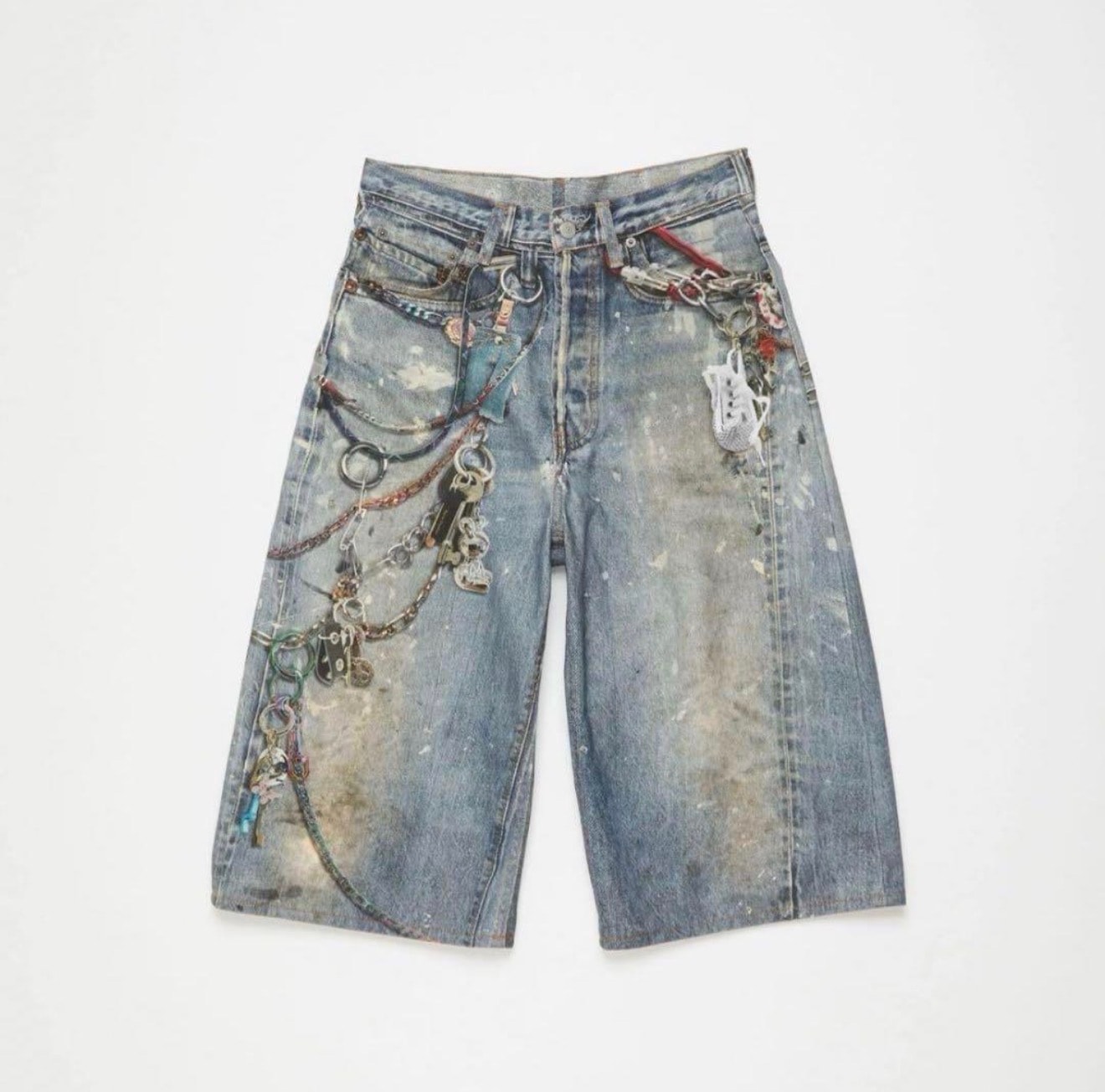 Acne Studios Loose Fit Shorts "Mid Blue"