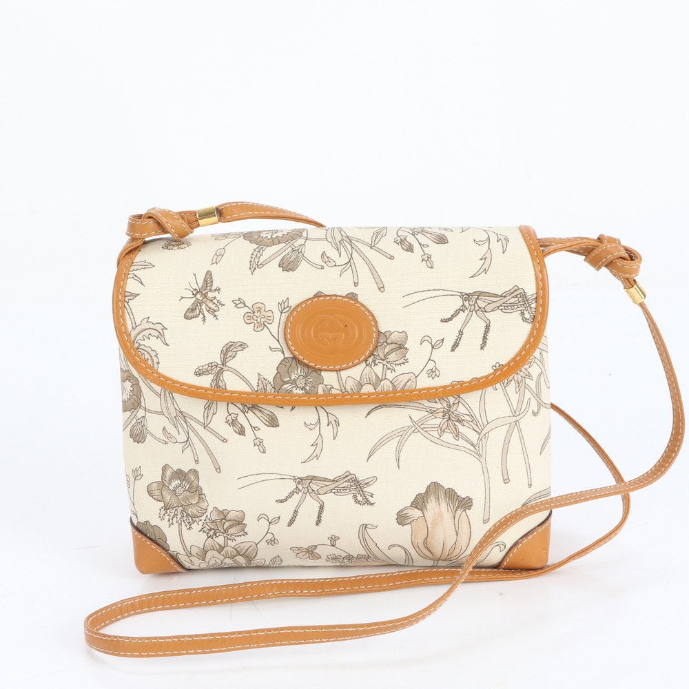 ■極美品 グッチ ショルダーバッグ レザー×キャンバス