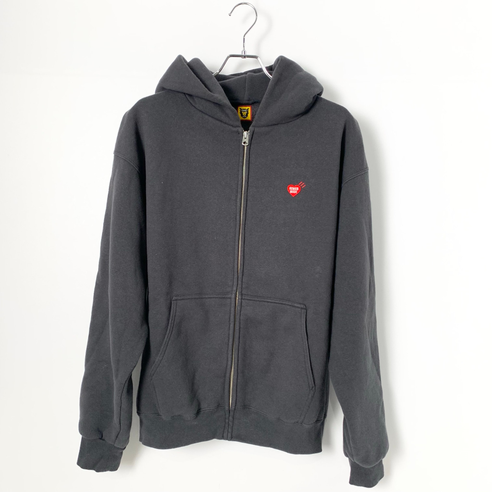 HUMAN MADE Zip-Up Hoodie "Black" HM26CS040